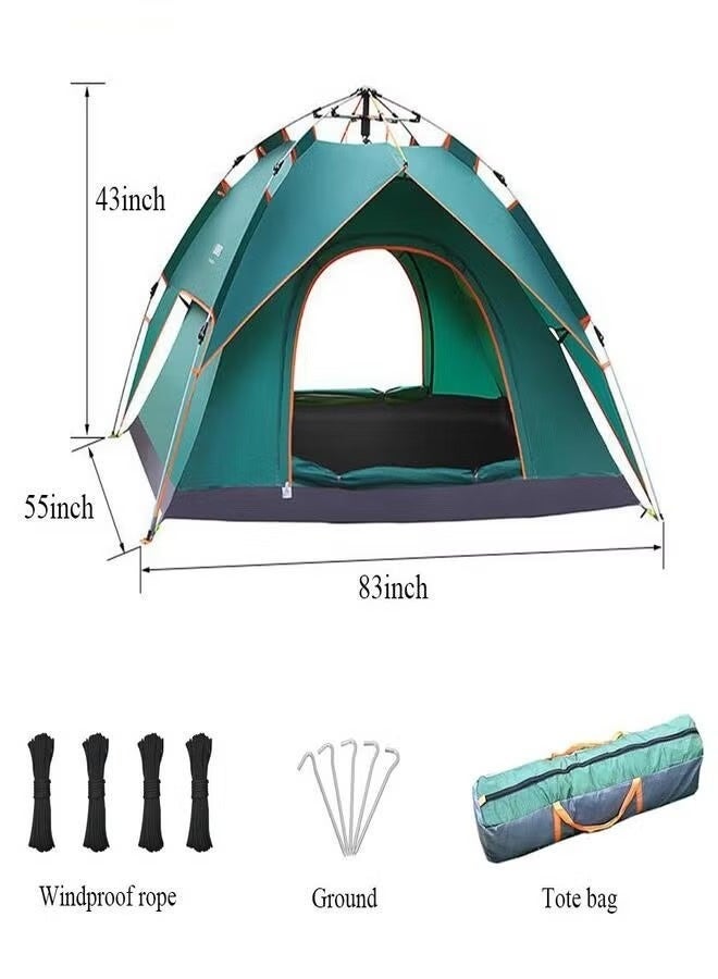 Easy Shop Camping Tent for 4 People – Double Layer Family Backpacking Pop-Up Tent (Instant Setup) - Image 3
